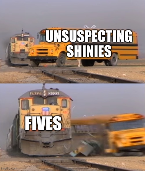 Rex 2 fanfic: Fives vs Shinies | UNSUSPECTING SHINIES; FIVES | image tagged in a train hitting a school bus,clone wars,clone trooper,star wars,star wars meme | made w/ Imgflip meme maker