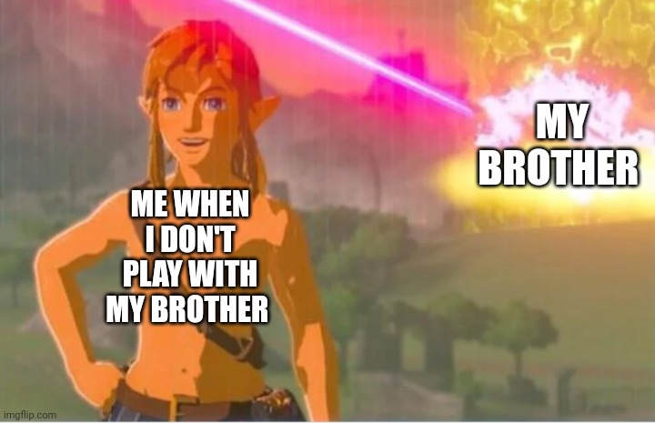  MY BROTHER; ME WHEN I DON'T PLAY WITH MY BROTHER | made w/ Imgflip meme maker