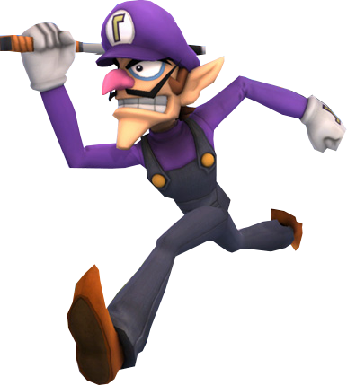 High Quality Waluigi Running Blank Meme Template