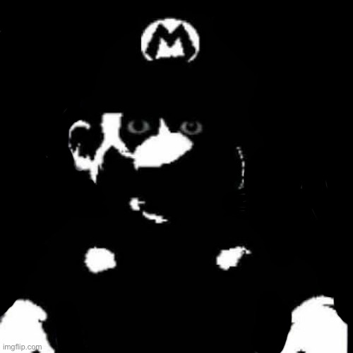 Mario but black background Blank Meme Template