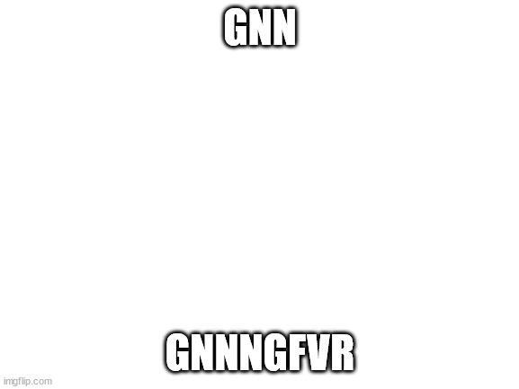 Blank White Template | GNN; GNNNGFVR | image tagged in blank white template | made w/ Imgflip meme maker