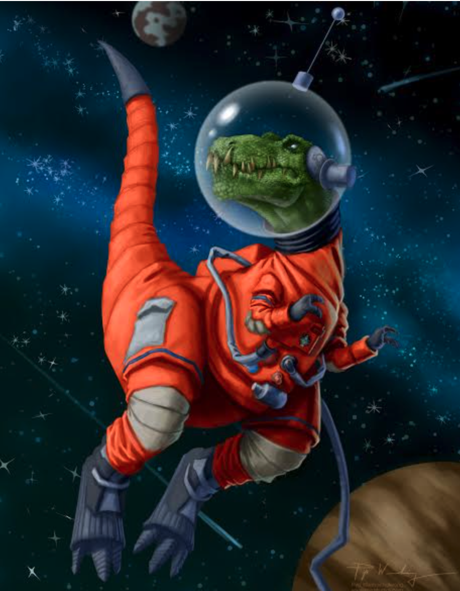 Space Suit T Rex Blank Meme Template