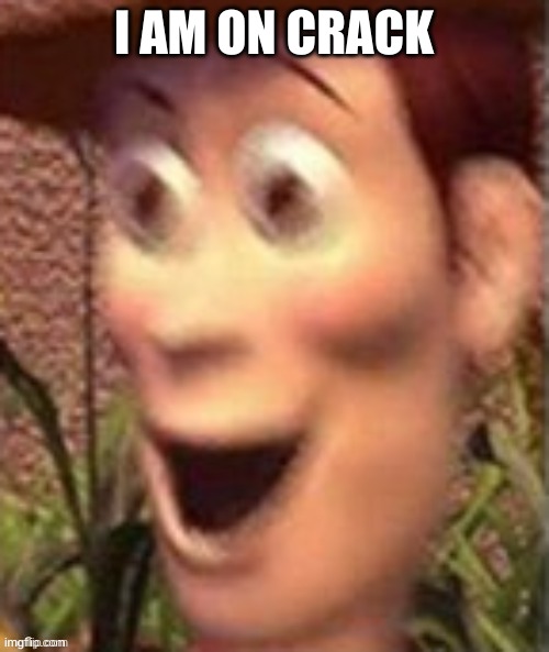 Woody on crack | I AM ON CRACK | image tagged in woody on crack | made w/ Imgflip meme maker