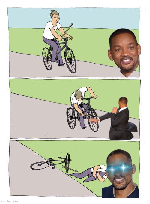 Will smith WHy | image tagged in memes,bike fall | made w/ Imgflip meme maker