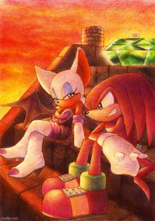 Knuxouge Sunset | image tagged in knuxouge | made w/ Imgflip meme maker