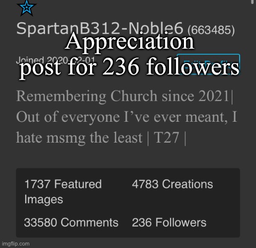 Ty | Appreciation post for 236 followers | made w/ Imgflip meme maker