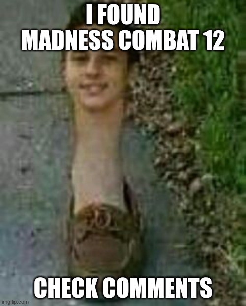 https://youtu.be/XuUfEdF1TT4 | I FOUND MADNESS COMBAT 12; CHECK COMMENTS | image tagged in s h o e | made w/ Imgflip meme maker