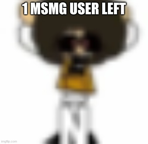 Ñ | 1 MSMG USER LEFT | made w/ Imgflip meme maker