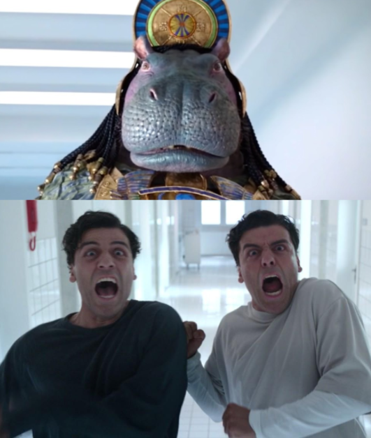 High Quality Moon Knight hippo surprise Blank Meme Template