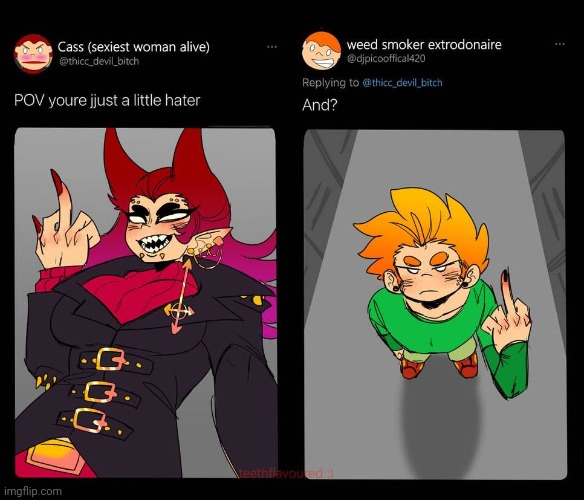 yo Cassandra lookin kinda like an edgelord | made w/ Imgflip meme maker