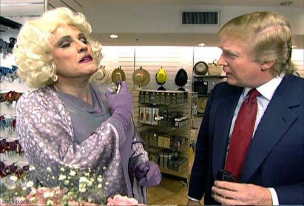 Trump rudy giuliana drag queen transvestite gay | image tagged in trump rudy giuliana drag queen transvestite gay | made w/ Imgflip meme maker