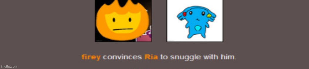 Firey x Ria | image tagged in firey x ria | made w/ Imgflip meme maker