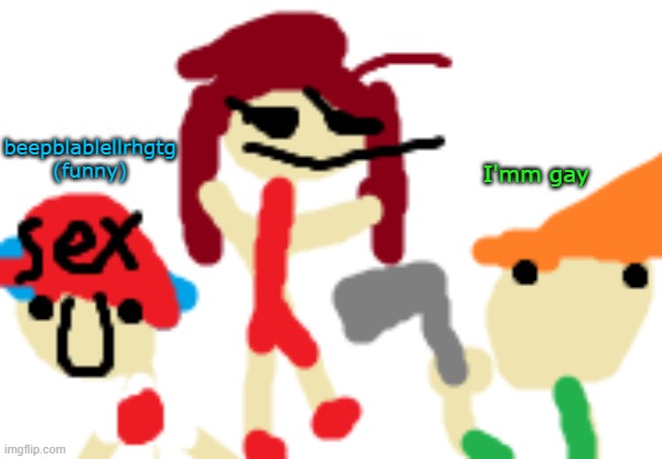 peak elfiya content | beepblablellrhgtg (funny); I'mm gay | made w/ Imgflip meme maker