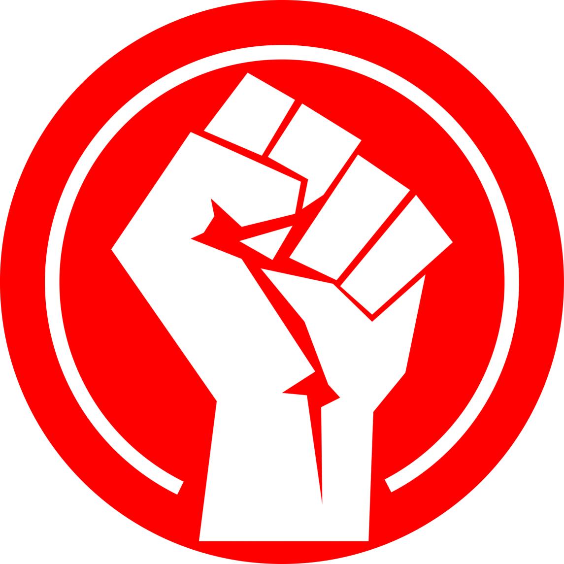Marxist blm Left Fist Logo with transparency Blank Meme Template