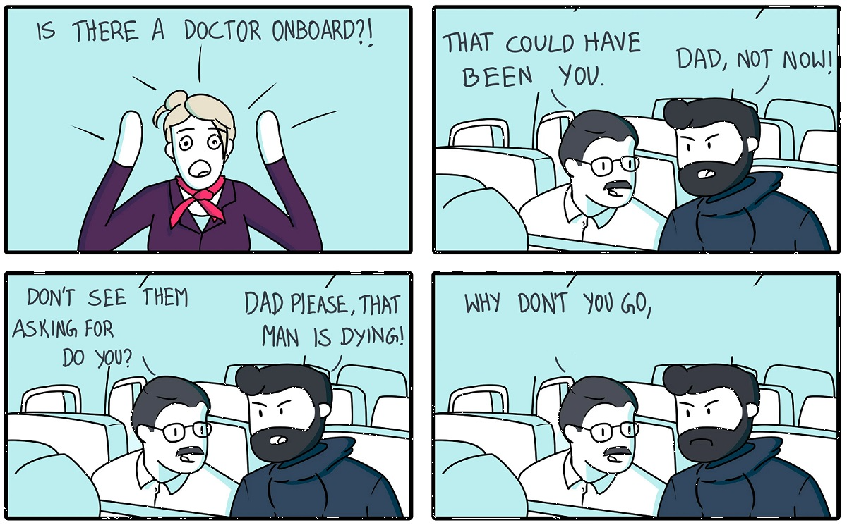 High Quality doctor on the plane Blank Meme Template