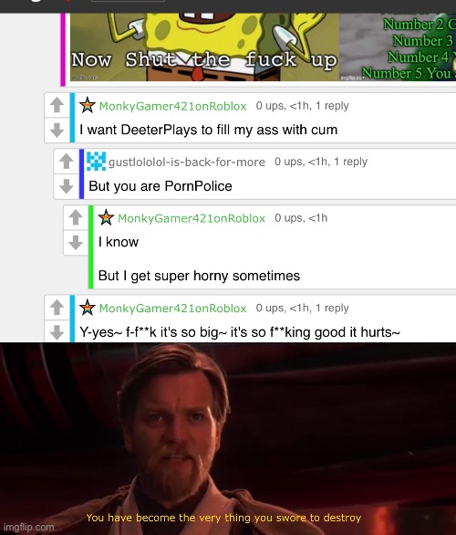 bruh | image tagged in you have become the very thing you swore to destroy | made w/ Imgflip meme maker