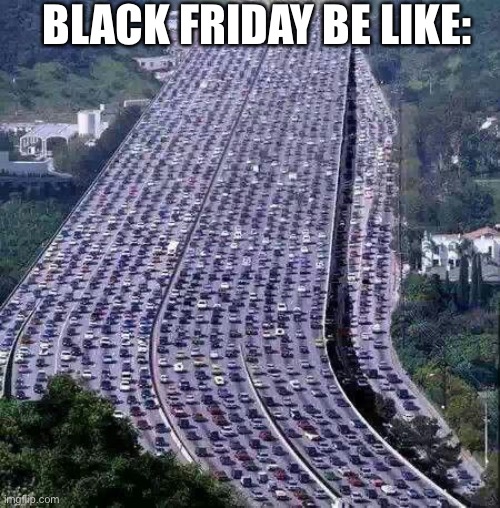 This is true | BLACK FRIDAY BE LIKE: | image tagged in worlds biggest traffic jam | made w/ Imgflip meme maker