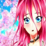 Pink hair anime girl Blank Meme Template