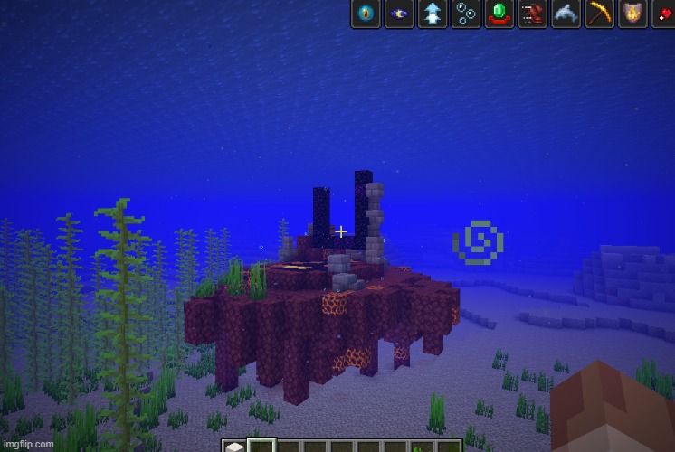 an underwater, floating(?) nether portal thingy i found | made w/ Imgflip meme maker