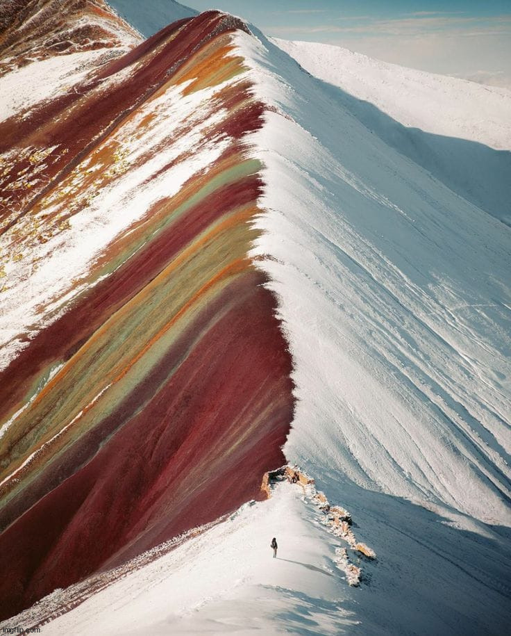 The Rainbow Valley In Peru | image tagged in awesome | made w/ Imgflip meme maker