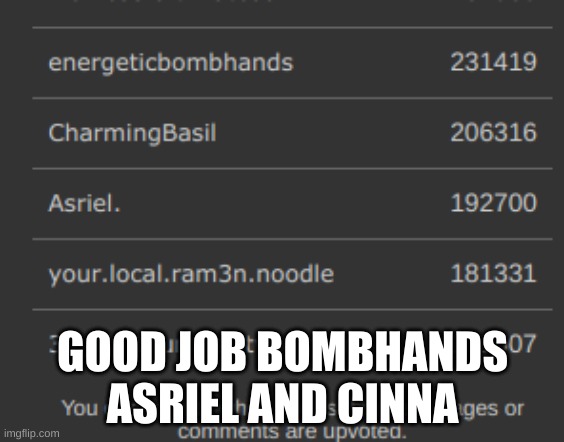GOOD JOB BOMBHANDS ASRIEL AND CINNA | made w/ Imgflip meme maker