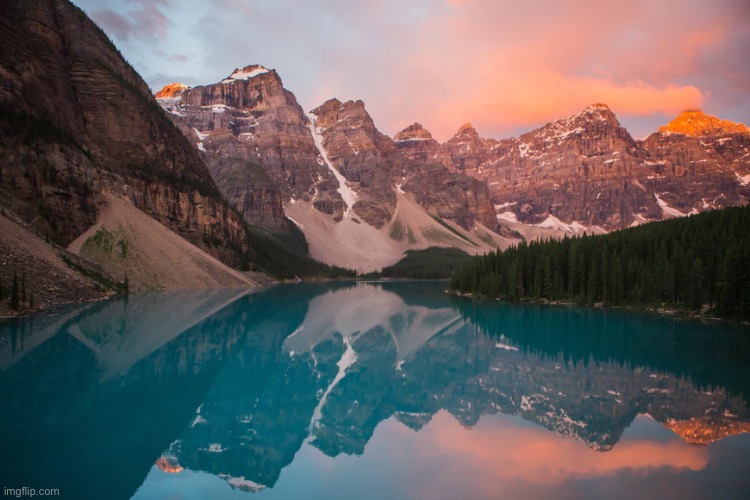 Moraine Lake, Canada | image tagged in moraine lake,canada,cool places,enjoy,sky,photography | made w/ Imgflip meme maker