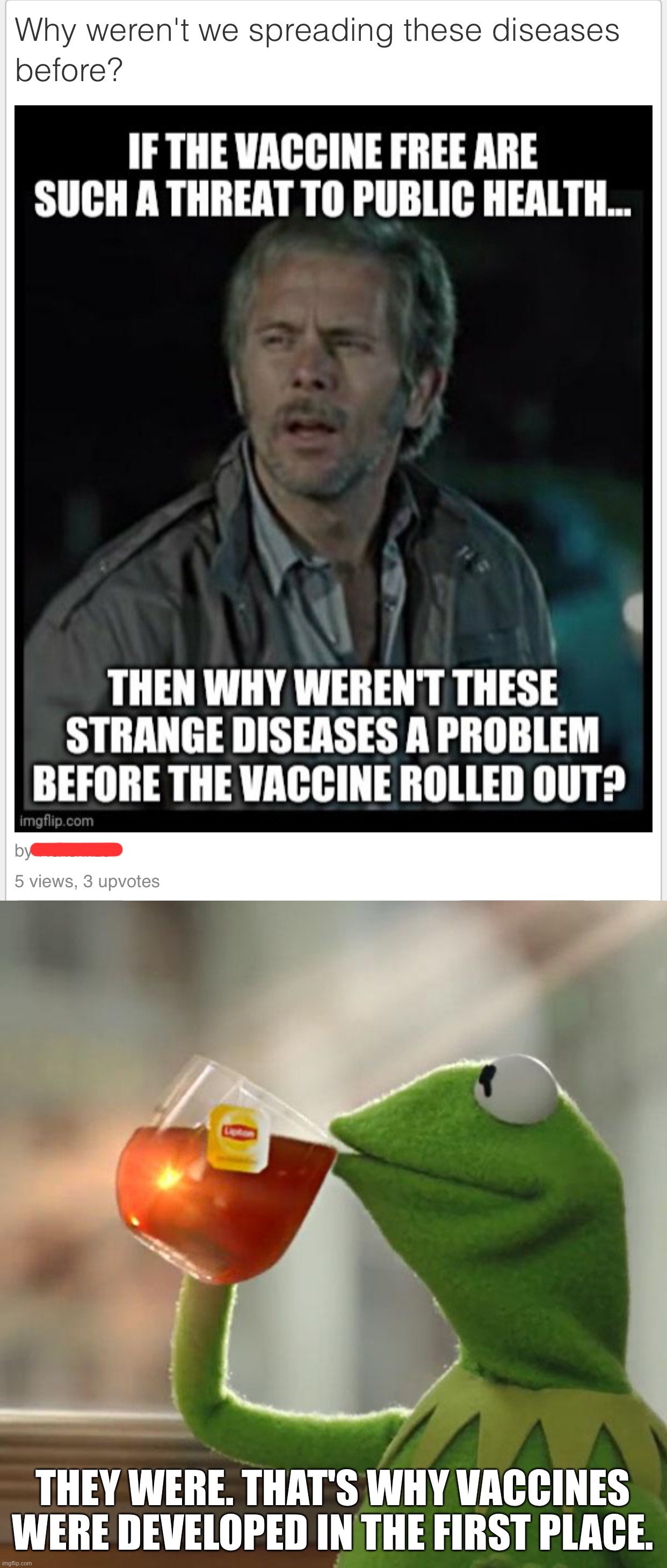 THEY WERE. THAT'S WHY VACCINES WERE DEVELOPED IN THE FIRST PLACE. | image tagged in memes,but that's none of my business | made w/ Imgflip meme maker