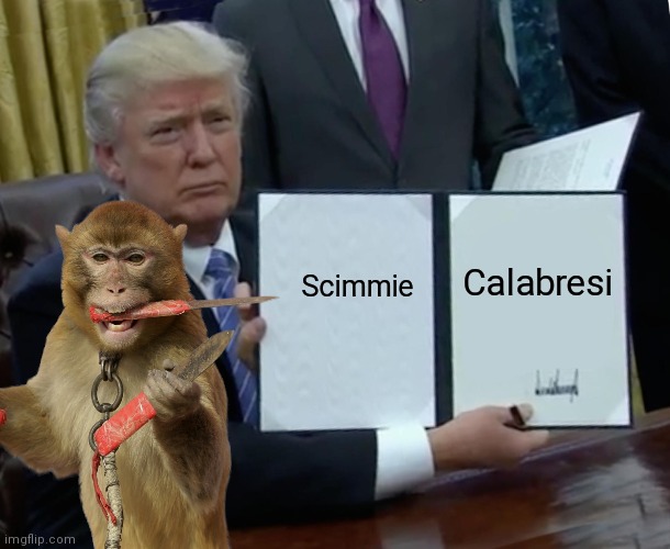 Scimmie; Calabresi | made w/ Imgflip meme maker