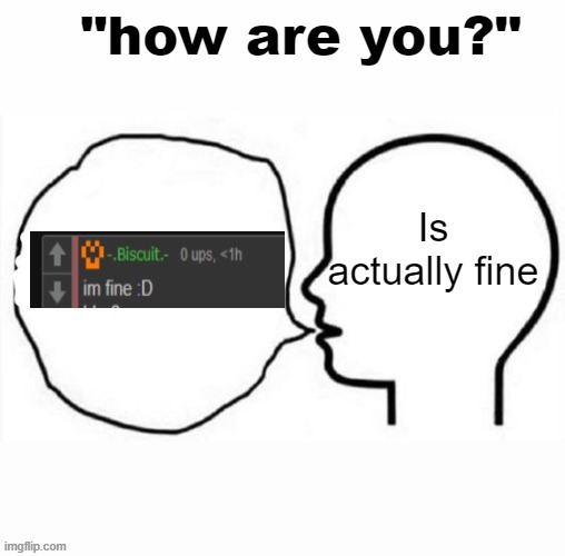 Is actually fine | made w/ Imgflip meme maker