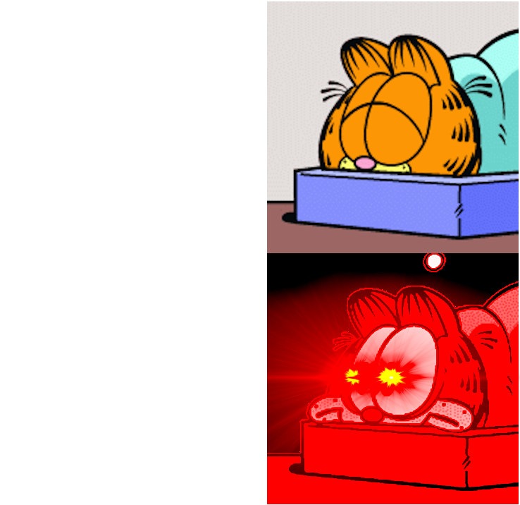 High Quality Woke Garfield Blank Meme Template