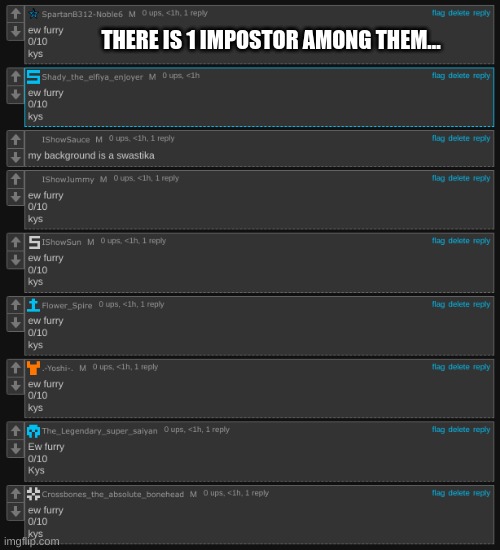 lol | THERE IS 1 IMPOSTOR AMONG THEM... | made w/ Imgflip meme maker