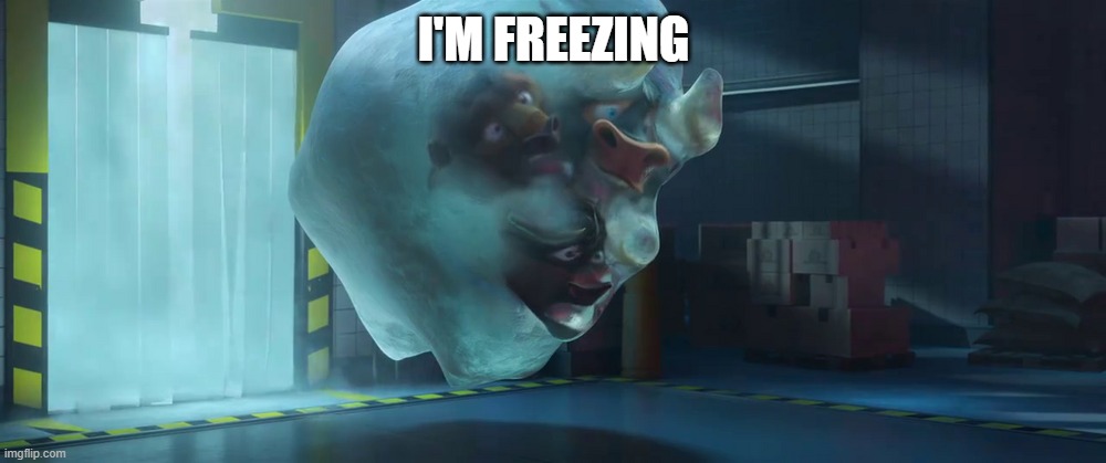 Ferdinand, Valiente, and Guapo in ice | I'M FREEZING | image tagged in ferdinand valiente and guapo in ice | made w/ Imgflip meme maker