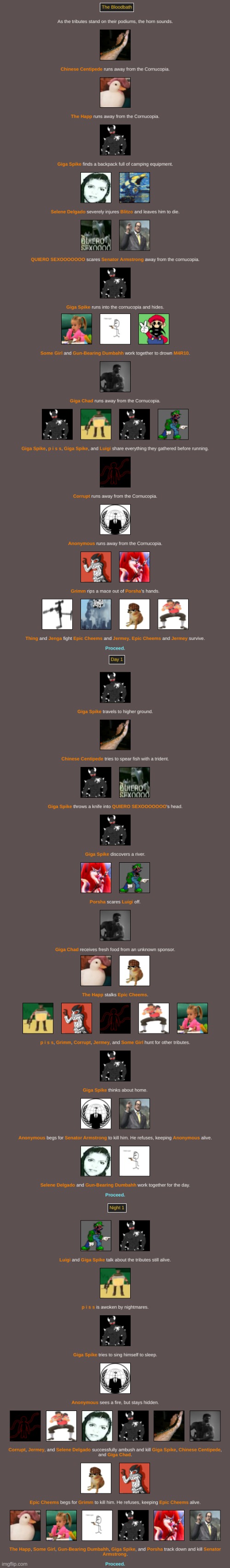Bloodbath, Day 1, and Night 1 | made w/ Imgflip meme maker