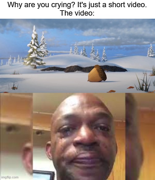 Why are you crying? It's just a short video.
The video: | made w/ Imgflip meme maker