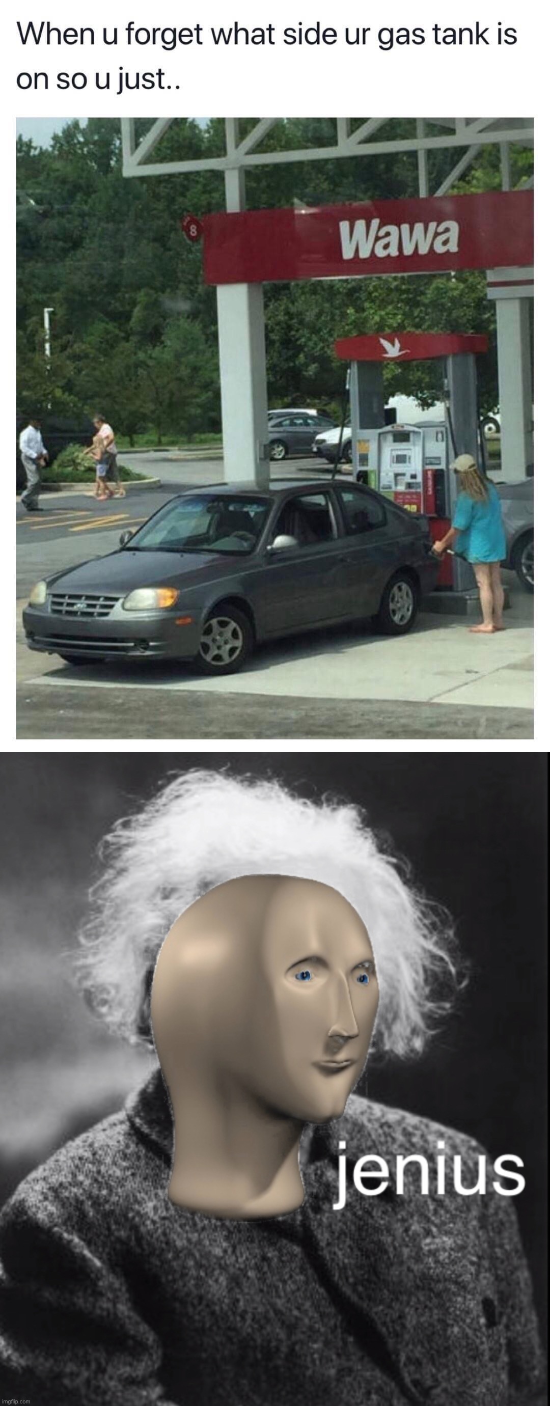 image tagged in pro-tip for refueling,jenius stonks | made w/ Imgflip meme maker