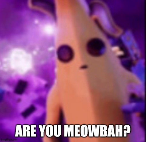 Nezu hates cats, so no | ARE YOU MEOWBAH? | image tagged in n a n a | made w/ Imgflip meme maker