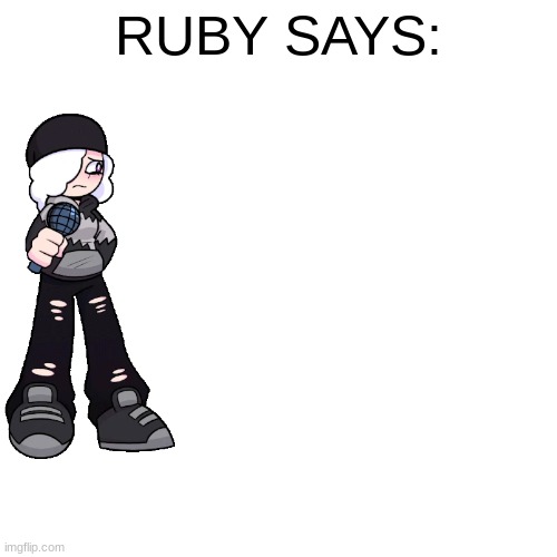 High Quality Ruby says Blank Meme Template