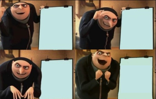 High Quality Happy Gru Blank Meme Template