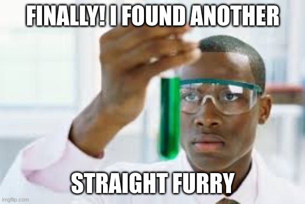 FINALLY | FINALLY! I FOUND ANOTHER STRAIGHT FURRY | image tagged in finally | made w/ Imgflip meme maker