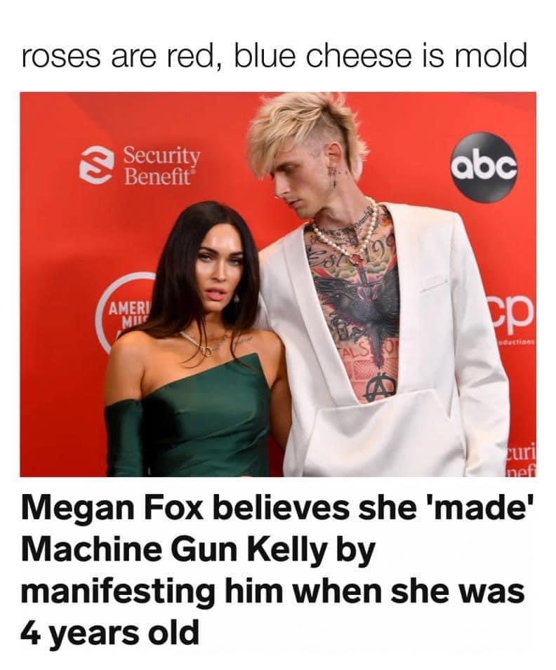 High Quality Megan Fox MGK Blank Meme Template