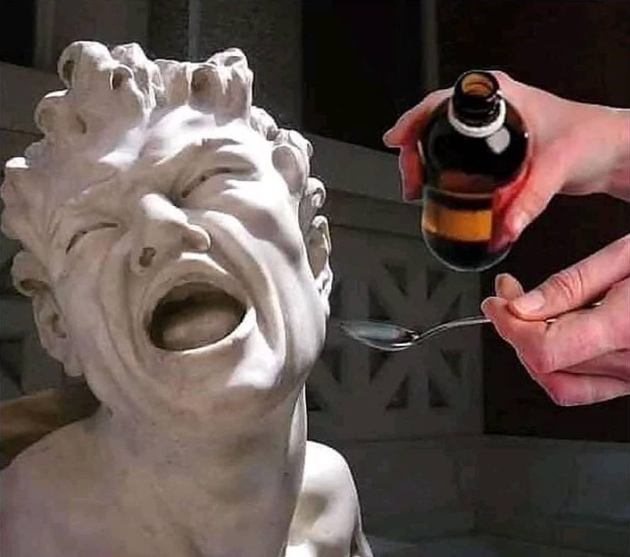 High Quality Statue fed medicine Blank Meme Template