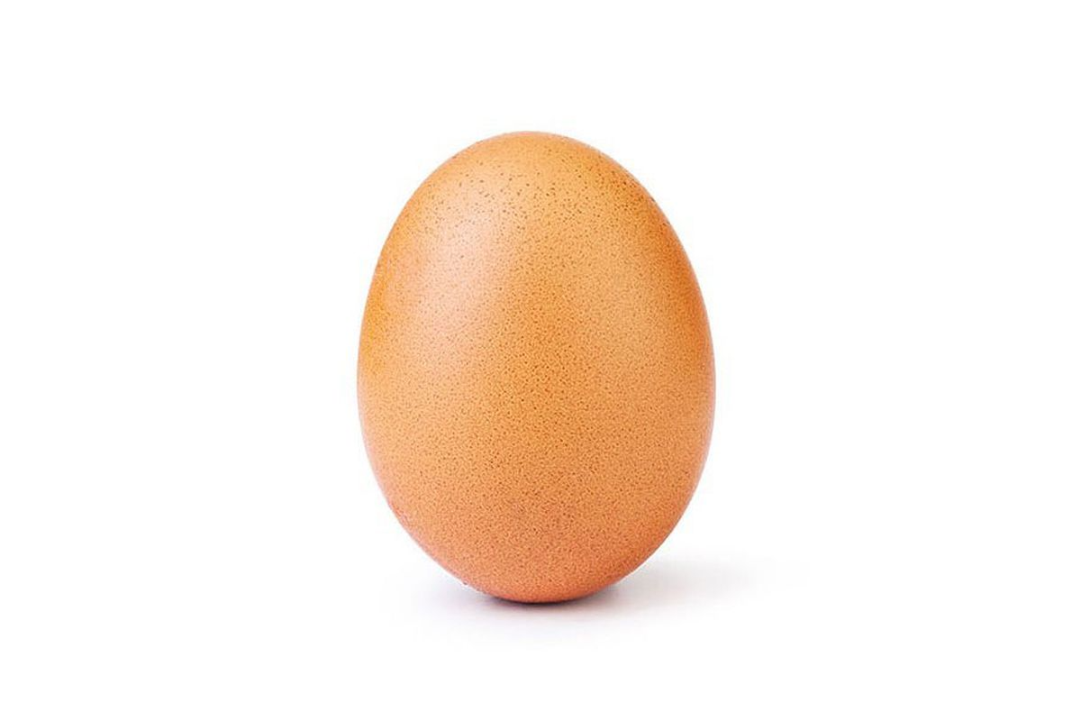 High Quality The Most Liked Egg on IG Blank Meme Template