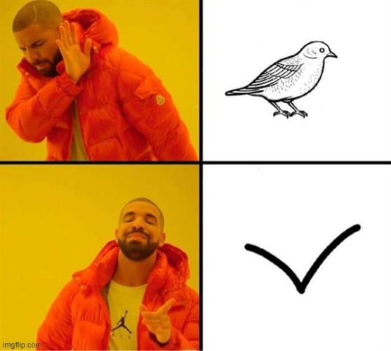 the way every single kid used to draw birds :) | made w/ Imgflip meme maker