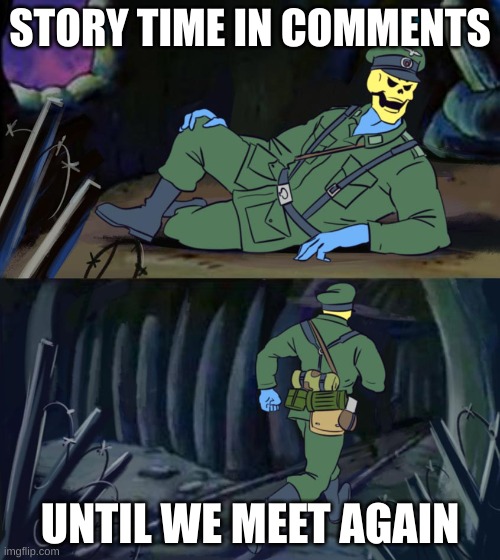 Hell Let Loose Skeletor Advice | STORY TIME IN COMMENTS; UNTIL WE MEET AGAIN | image tagged in hell let loose skeletor advice | made w/ Imgflip meme maker