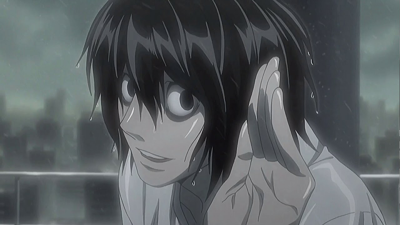 Death Note L in the rain Blank Meme Template