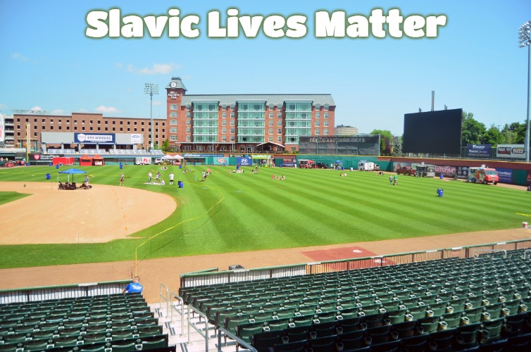 Northeast Delta Dental Stadium | Slavic Lives Matter | image tagged in northeast delta dental stadium,nh,slavic,new hampshire | made w/ Imgflip meme maker