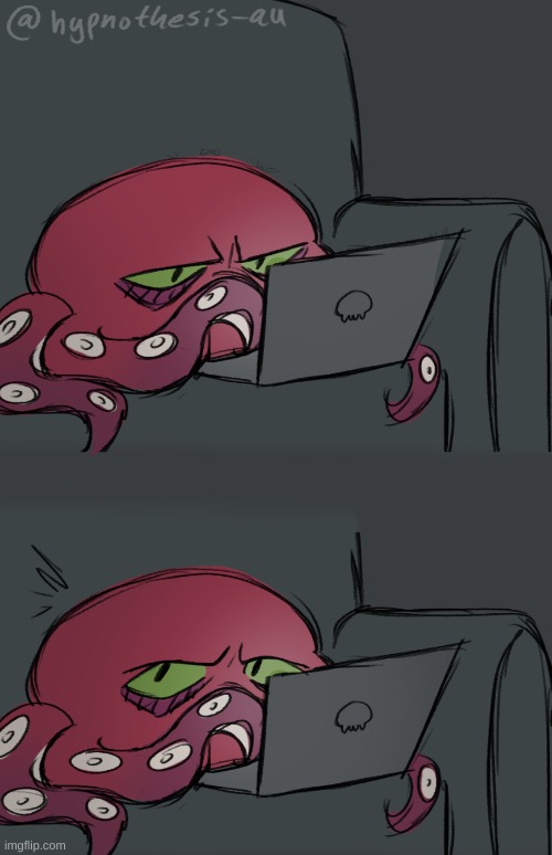 I never realized how much I need tavi typing on a laptop until now | image tagged in octavio typing on a computer,my temp | made w/ Imgflip meme maker