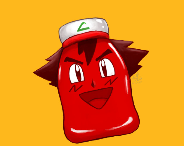 ash ketchup Blank Meme Template