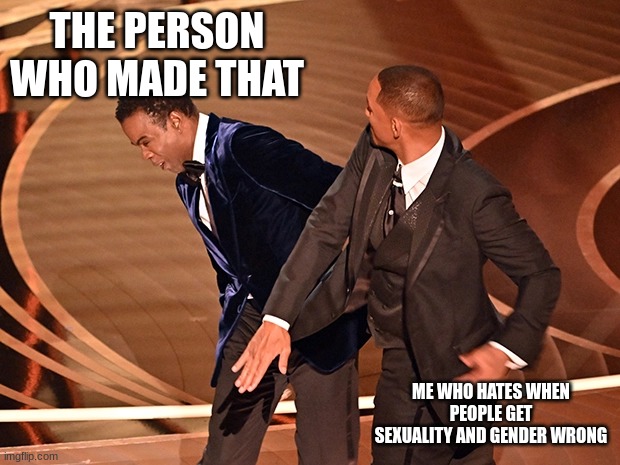 Will Punching Rock | THE PERSON WHO MADE THAT ME WHO HATES WHEN PEOPLE GET SEXUALITY AND GENDER WRONG | image tagged in will punching rock | made w/ Imgflip meme maker