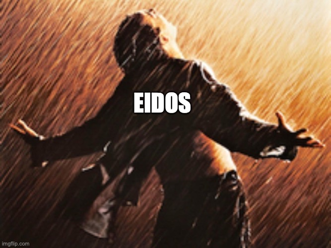 Andy Eidos was finally free | EIDOS | image tagged in gaming | made w/ Imgflip meme maker